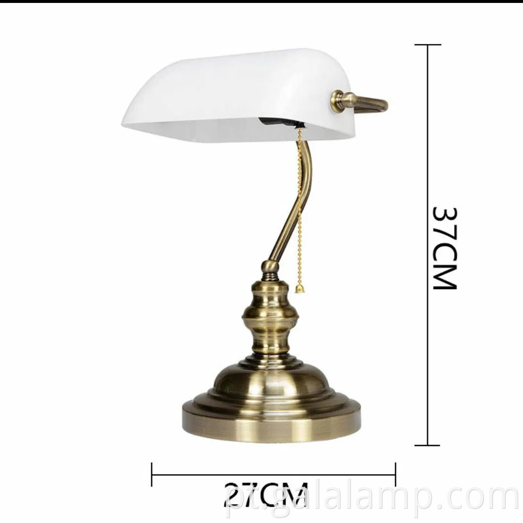 Lâmpada de mesa de bronze americana clássica para quartos elegantes